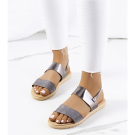 Sandalias plateadas de mujer Laval plata 1