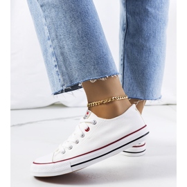 Zapatillas de deporte de mujer blanca clásica blanco 2