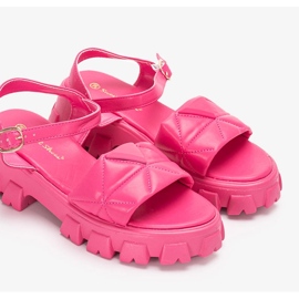 Sandalias rosas en la plataforma Ferlandi rosado 2