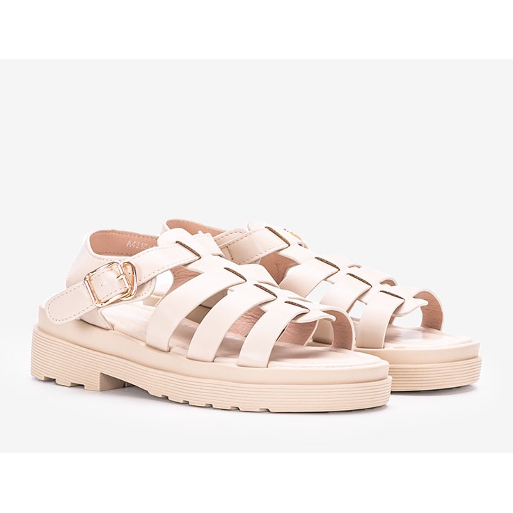 Sandalias mujer Bradama beige 1