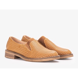 Zapatos calados Nilde marrón beige 1