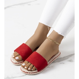 Pantuflas rojas para mujer Staton rojo 2