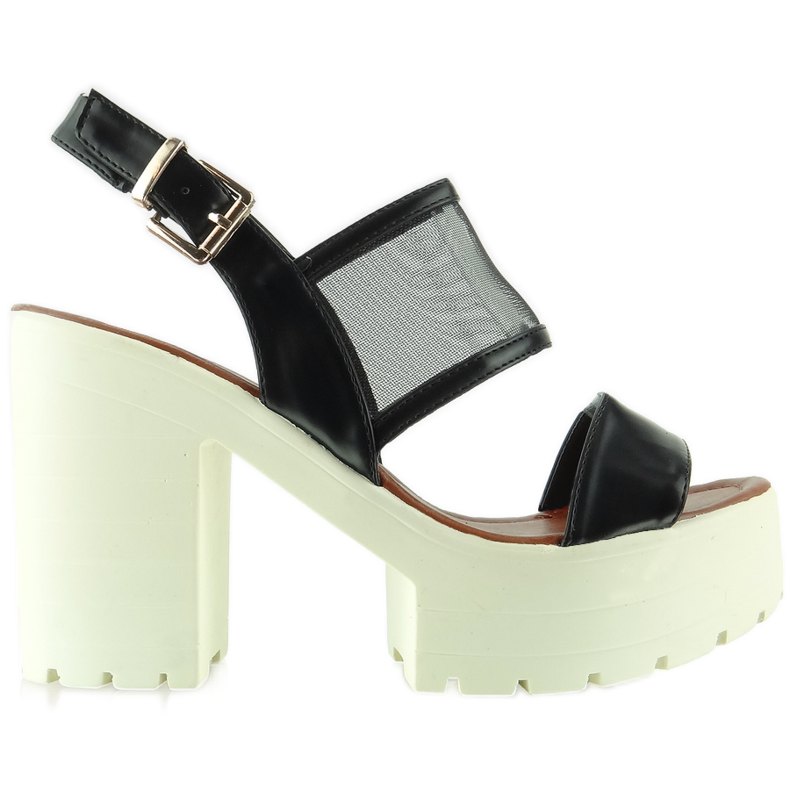 Sandalias suela alta LX03 Negro 1