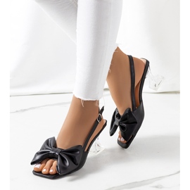 Sandalias de tacón negras de Cirindell. negro 2