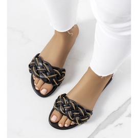 BM Babuchas Correa elegantes negras negro 2