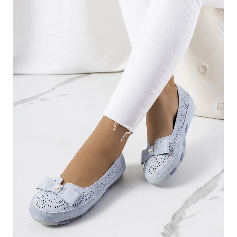 Mocasín de piel azul Catania 1