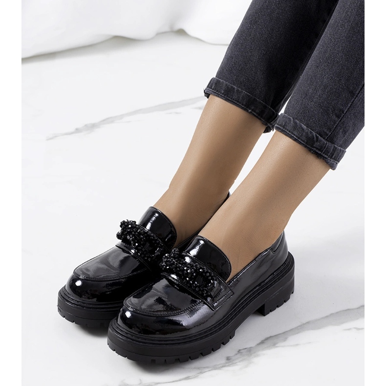 Mocasines de charol negros de Ordell 1