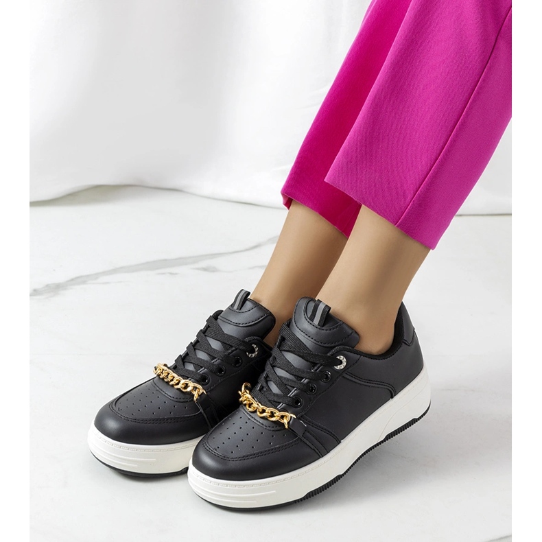 Deportivas Kelliher negras con cadena negro 1 Deportivas Kelliher negras con cadena negro 1