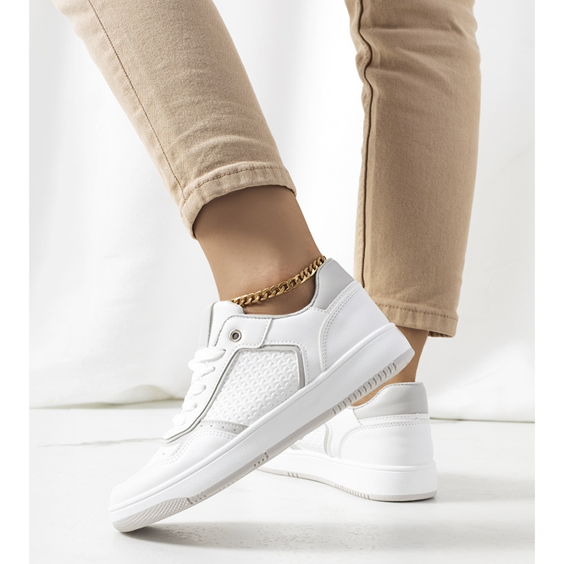 Zapatillas blancas de Banksia blanco gris 1