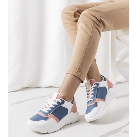 Deportivas de mujer Pottin azules blanco rosa 1