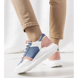 Deportivas de mujer Pottin azules blanco rosado 2