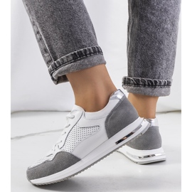 Deportivas Zaira de piel blanca blanco 1