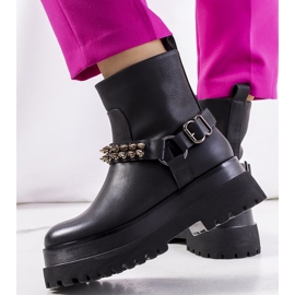 Botas negras con tachuelas Aneta negro 1