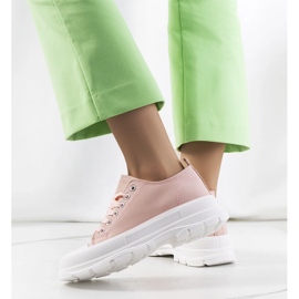 Zapatillas rosas con suela gruesa Melik rosado 2