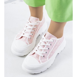 Zapatillas rosas en la plataforma Valida blanco 1 Zapatillas rosas en la plataforma Valida blanco 1