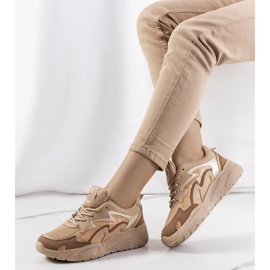 Deportivas marrones Brito beige 1