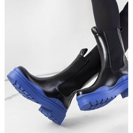 Botas negras con suela Nester azul negro 1