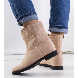 Botines beige con cuña forrada Wolfpine 2