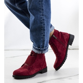 Botines Manoella granate burdeos rojo rojo 2