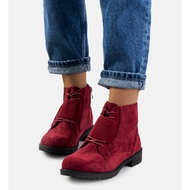 Botines Manoella granate burdeos rojo rojo 4