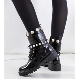 Botas negras con perlas Bredon negro 1