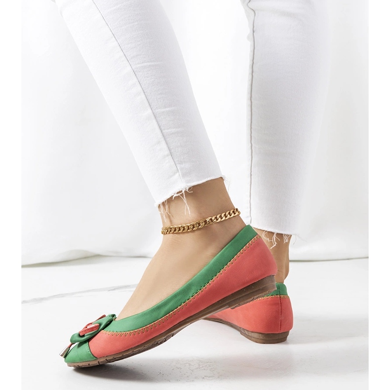 Bailarinas verdes con lazo de Eske 1