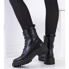 Botas de ecopiel negras de Wellspring negro 2