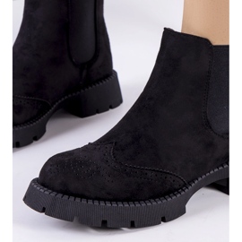 Botines Chelsea negros con suela Newsome gruesa 1