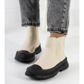 Botines Chelsea en ecopiel beige de Loree 1