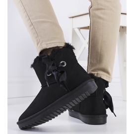 Botas de nieve negras con lazo Lachance negro 2 Botas de nieve negras con lazo Lachance negro 2