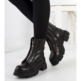 Botas marrones con cremallera decorativa Neal marrón 1 Botas marrones con cremallera decorativa Neal marrón 1