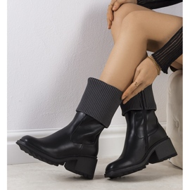 Botas negras de tacón de Lalita negro 2