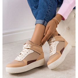 Deportivas tobilleras Adite beige 2