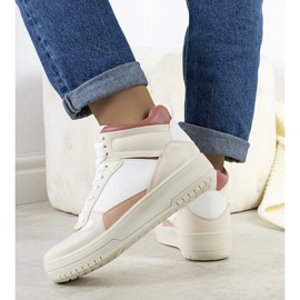 Zapatillas crema para el tobillo Adite beige 2