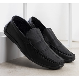 BM Mocasines Cordle de hombre negros 2