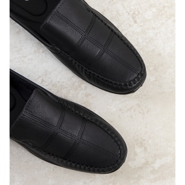 BM Mocasines Cordle de hombre negros 3