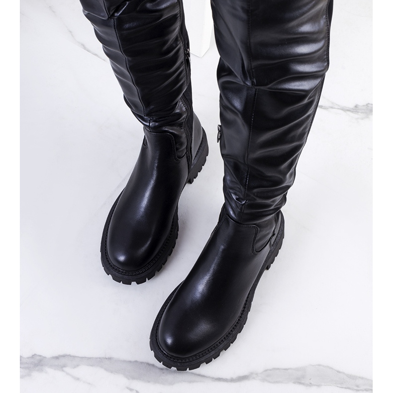 PA1 Botas negras en la plataforma Khadim negro 1