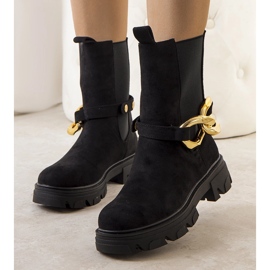 Botas negras con suela alta de Mellem negro 1