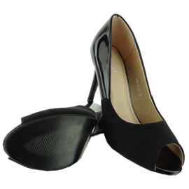 Bombas con un dedo abierto GM-5025 negro 4