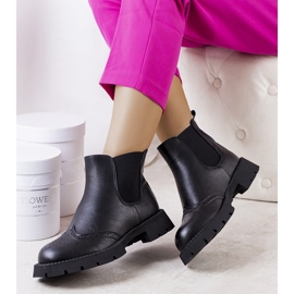 BM Botines Chelsea negros con una enorme suela Lucero 1