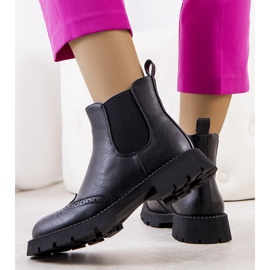 BM Botines Chelsea negros con una enorme suela Lucero 2