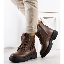 Botas marrones en la plataforma Denna marrón 1