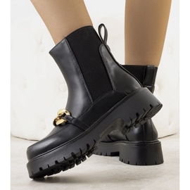 Botas negras con suela alta de Pesa negro 1