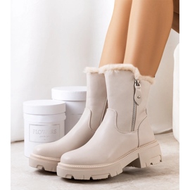 Botas de nieve beige con pelo Degli 2