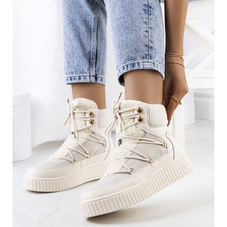 PA1 Botas de nieve beige de mujer de Laursen crudo 2