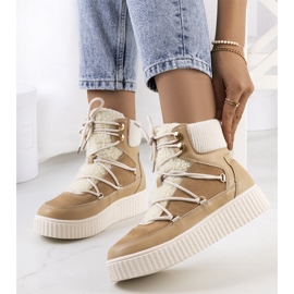 PA1 Botas de nieve marrones de mujer de Laursen beige crudo 2
