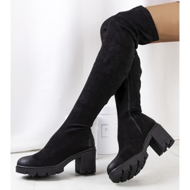 PA1 Botas altas de ante negro de Nina 2
