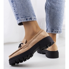 Mocasines beige con suela tractor de Ermens 2