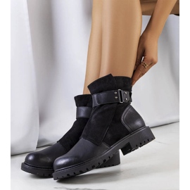 Botas negras con cinturón de Kevin negro 1