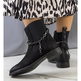 Botas negras con cadena Lesme negro 2